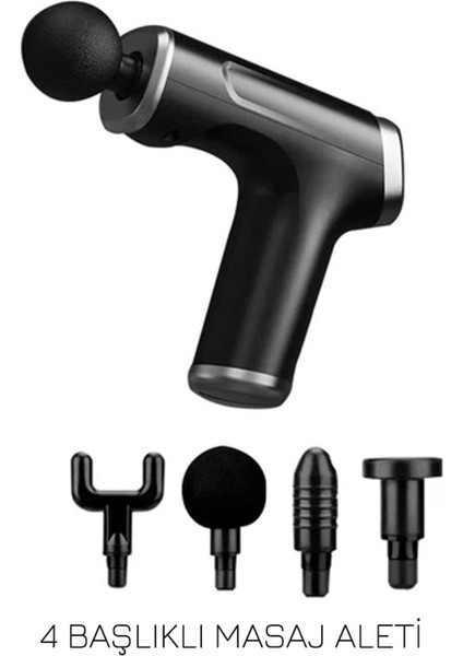 4 Başlıklı Şarjlı Masaj Aleti