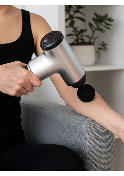 Masaj Tabancası Sporcu Masaj Aleti 4 Başlıklı Titreşimli Fascial Gun Profesyonel Masaj Tabancası fırsatları
