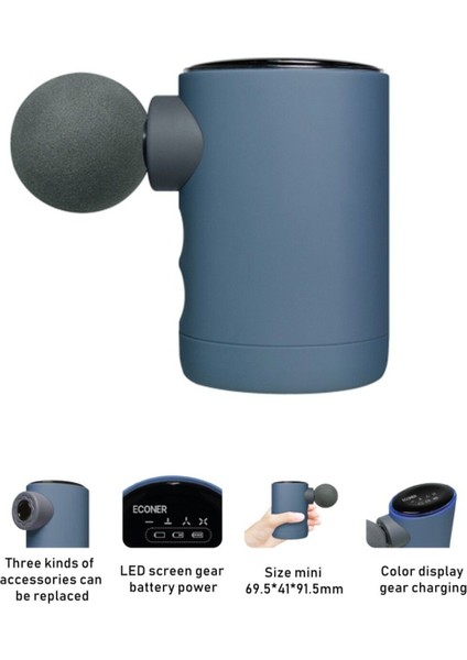 Masaj Tabancası Darbeli Titreşimli 3 Başlıklı Profesyonel Şarjlı Mini Masaj Aleti fiyatları