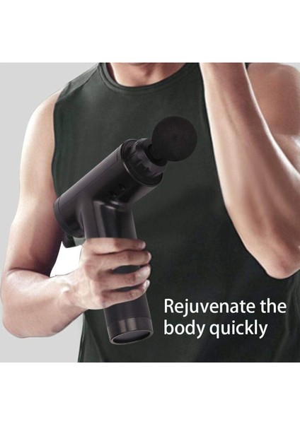 Derin Doku Kas Masaj Tabancası, 4 Başlıklı, Kademeli, 2000mAh Batarya, Mavi Renk indirimleri