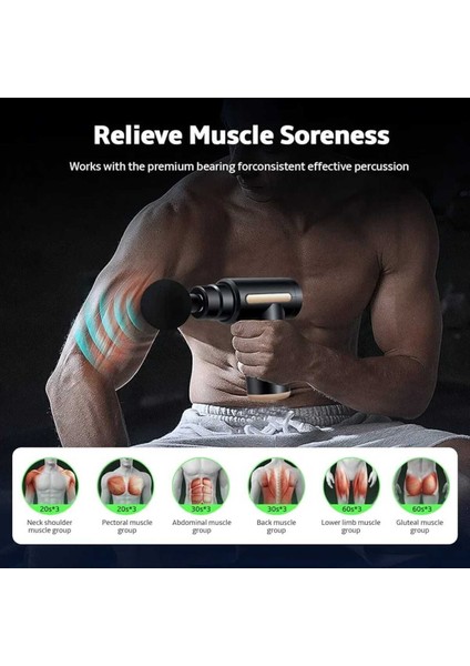 Mini Profesyonel Masaj Aleti, Siyah Sporcu Masaj Tabancası, CN Menşei modelleri