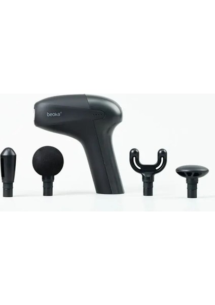 Beoka Şarjlı 4 Başlıklı 5 Kademeli Titreşimli Profesyonel Masaj Tabancası Unı-K