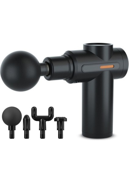 Mini şarjlı kas ve vücut masaj tabancası, siyah renk, TR menşei