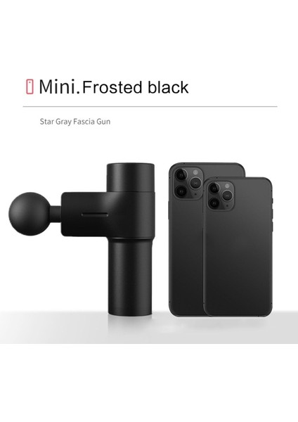 Mini Şarjlı Masaj Tabancası, Siyah, Hafif ve Güçlü Performans, TR Menşei