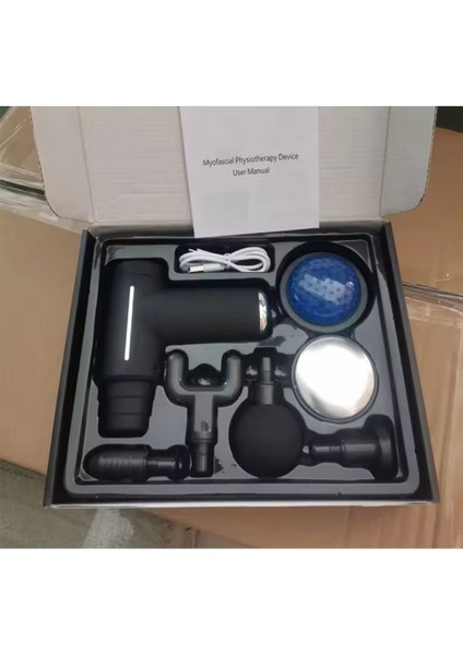 Titreşimli Kas Masaj Aleti, Siyah, Profesyonel, Fitness ve Spor için ideal