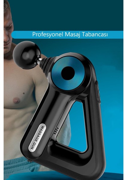 12 Başlıklı Kablosuz Masaj Tabancası, Ergonomik ve Kolay Kullanımlı Kas Geliştirici Siyah modelleri