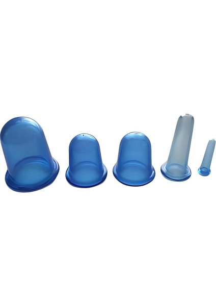 Silikon Masaj Kupası 5'li Mavi