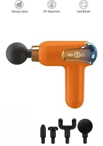 Darbeli Titreşimli Şarjlı Sporcu Masaj Tabancası Masaj Aleti