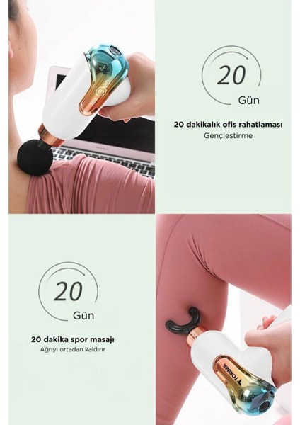 Darbeli Titreşimli Şarjlı Sporcu Masaj Tabancası Masaj Aleti modelleri