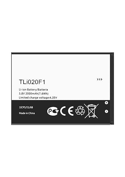 Alcatel One Touch Tcl J720 J720T J726T J726T TLI020F1 Pil Batarya fırsatları