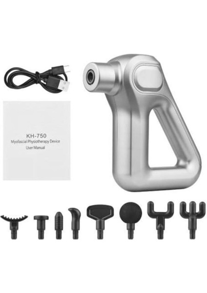 Gri Renkli 8 Başlıklı, 12 Seviyeli Hız Ayarlı Titreşimli Masaj Cihazı indirimleri