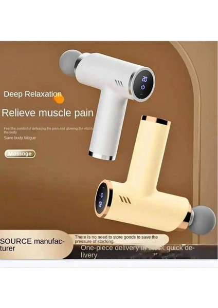 Renkli şarjlı masaj aleti, spor ve günlük kullanım için uygun, enerjik sarı renkli