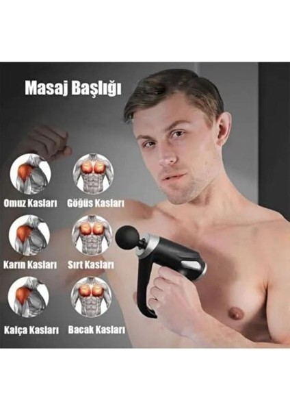 Yeni Masaj Tabancası Darbeli Titreşimli Şarjlı Sporcu 4 Başlık Masaj Tabancası fiyatları