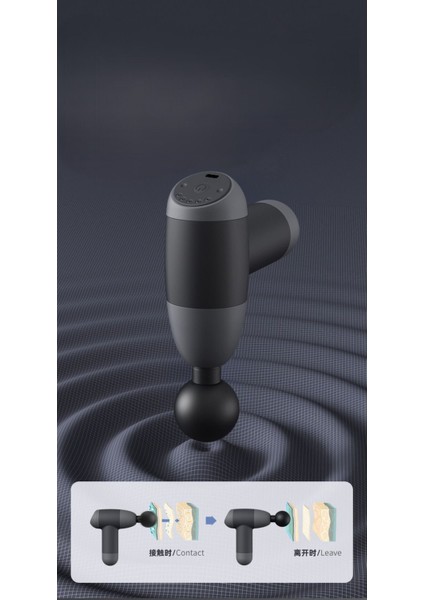 Taşınabilir 4 başlıklı masaj tabancası, rahatlık ve gevşeme sağlar, renk: gri fiyatları