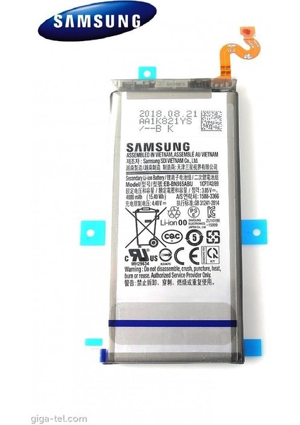 Samsung Note 9 EB-BN965ABU Batarya Pil ve Tamir Seti modelleri