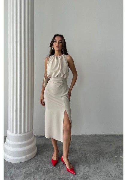 Elbise - Bej modelleri