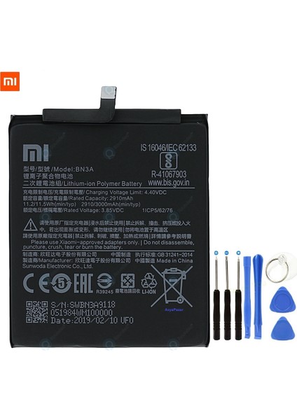 Xiaomi Redmi Go BN3A Pil Batarya ve Tamir Seti 2910 Mah