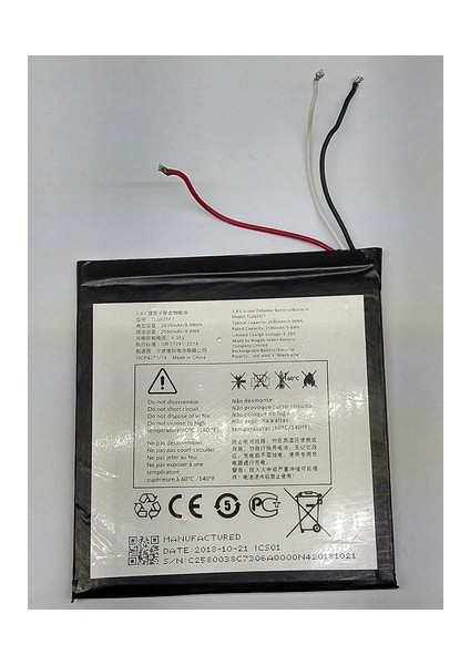 Alcatel 1t 7" 8068 Pil Batarya TLP025F7