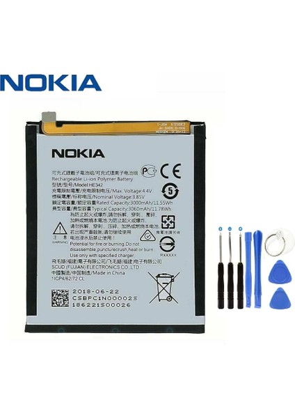 Nokia X6 2018 6.1 Plus Pil Batarya ve Tamir Seti HE342