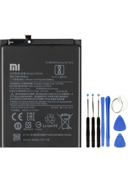 Xiaomi Redmi 9 BN54 Pil Batarya ve Tamir Seti 5020 Mah