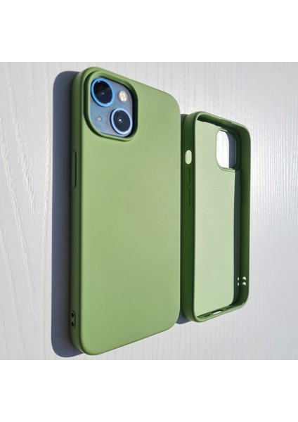 iPhone 13 Uyumlu Lansman İçi Kadife Esnek Soft Silikon Kılıf