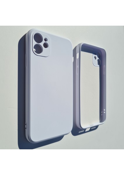 Apple iPhone 11 Uyumlu Köşeli Kalıp ( 12 Görünümlü ) İçi Kadife Silikon Kılıf
