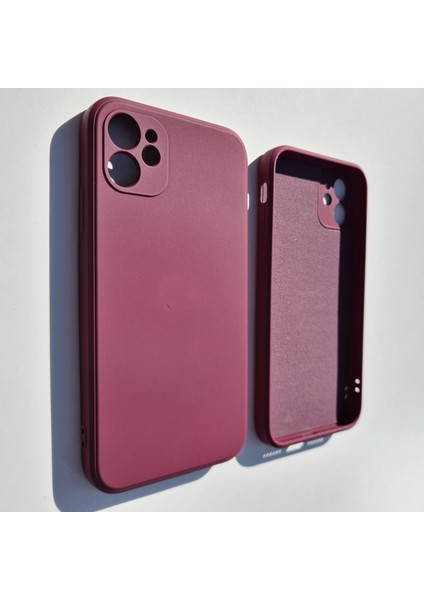 İphone 11 İle Uyumlu Köşeli Kalıp ( 12 GÖRÜNÜMLÜ) Lansman İçi Kadife Esnek Silikon Kılıf