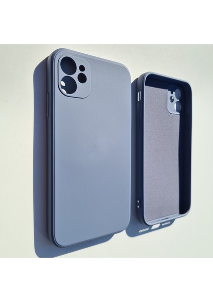 Apple iPhone 11 Uyumlu Köşeli Kalıp ( 12 Görünümlü ) İçi Kadife Silikon Kılıf
