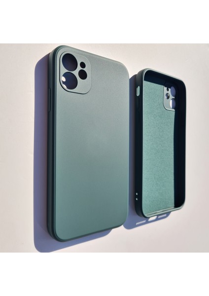 İphone 11 İle Uyumlu Köşeli Kalıp ( 12 GÖRÜNÜMLÜ) Lansman İçi Kadife Esnek Silikon Kılıf
