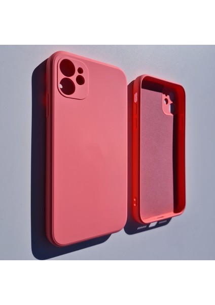 Apple iPhone 11 Uyumlu Köşeli Kalıp ( 12 Görünümlü ) İçi Kadife Silikon Kılıf