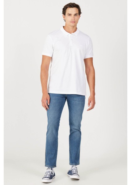 Regular Fit Beyaz Erkek Polo Yaka T-Shirt MW211837100 modelleri