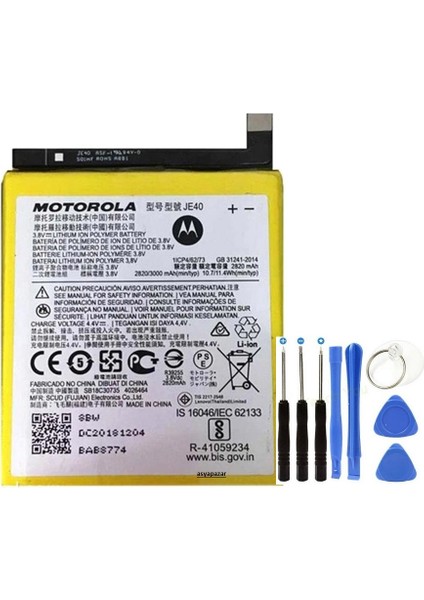 Motorola G7 Play XT1941 JE40 Pil Batarya ve Tamir Seti