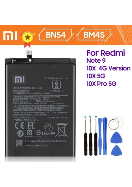 Xiaomi Redmi 10X/10X Pro Batarya Pil BN4S(BN54) + Tamir Seti