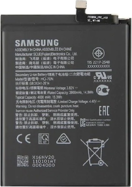 Samsung Galaxy M11 Pil Batarya SM-M115F 3900 Mah