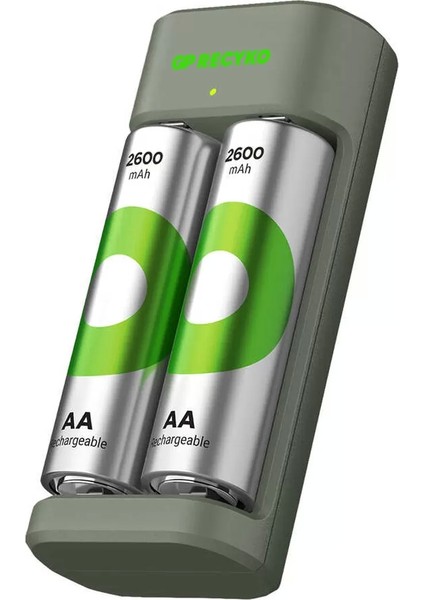 Gp Recyko E221 2 x 2600 Mah R6 Aa Pilli Pil Şarj Cihazı (GP-E221/270AHCER21-2GTLB2)
