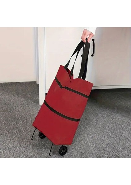 Katlanabilir Tekerlekli Market Çantası,çok Amaçlı Pazar Arabası,portatif Alışveriş Bez Torbası (3791) modelleri