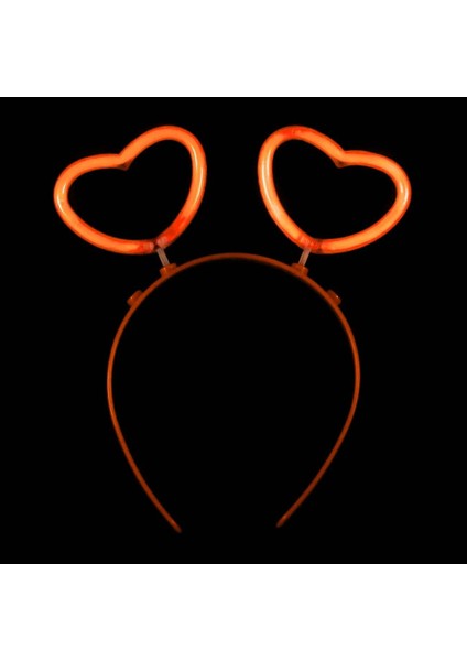 Glow Stick Karanlıkta Yanan Fosforlu Kalp Taç 12 Adet (3791)