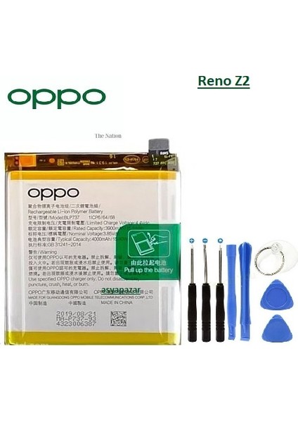 Oppo Reno Z2 Pil Batarya BLP737 + Tamir Seti