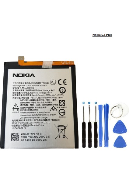 Nokia 7.1 Batarya Pil HE342 ve Tamir Seti