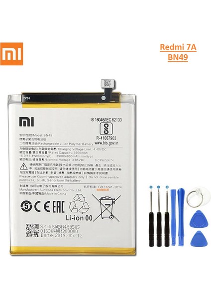 Xiaomi Redmi 7A Pil Batarya BN49 + Tamir Seti