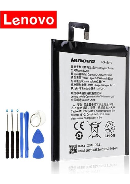 Lenovo Vibe S1 BL250 Batarya Pil + Tamir Seti