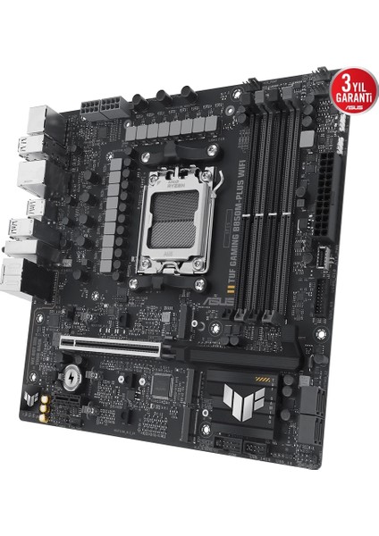 Tuf Gamıng B850M-PLUS Wıfı Amd B850 Am5 Ddr5 8000 Dp HDMI 3x M2 Usb3.2 Gen 2x2 Wifi 6e + Bt Aura Rgb 2.5gbit Lan Matx