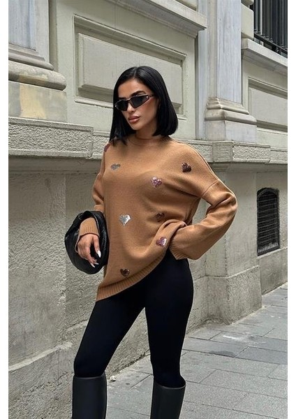 Molly Kalp Desenli Triko Örme Kazak 1339