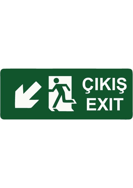Çıkış Exıt Uyarı Levhası Dekota 25 x 35 cm