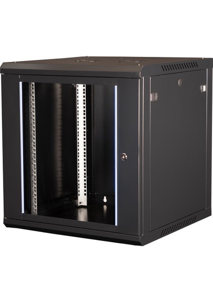 - 12U 19" Duvar Tipi Kabinet – Genişlik: 600 mm | Derinlik: 600 mm – Siyah