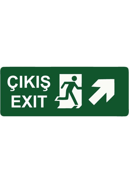 Çıkış Exıt Uyarı Levhası Dekota 25 x 35 cm
