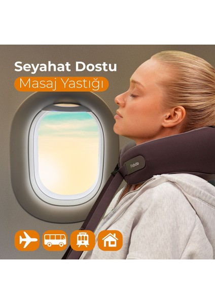 Hug Isıtmalı Omuz ve Boyun Yoğurmalı Ofis/ev/seyahat Shiatsu Masaj Yastığı (Şarj Edilebilir) modelleri