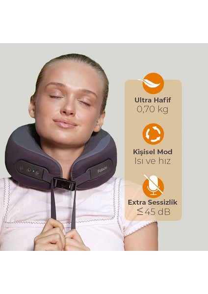 Hug Isıtmalı Omuz ve Boyun Yoğurmalı Ofis/ev/seyahat Shiatsu Masaj Yastığı (Şarj Edilebilir) indirimleri