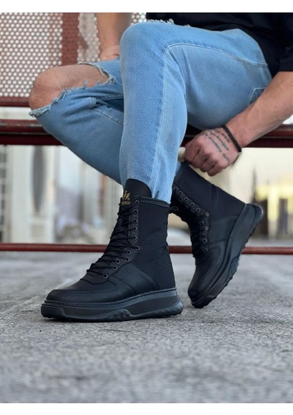 Wagoon WG012 Kömür Cilt Uzun Bağcıklı Bot fiyatları