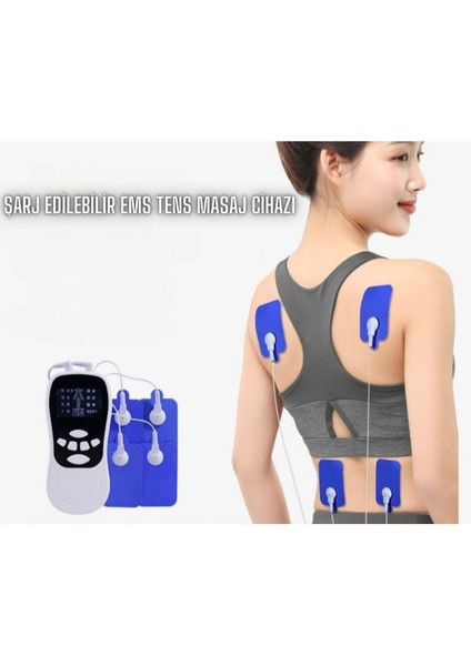 Tens Ems Masaj Cihazı Şarjlı Fizik Tedavi Aleti TP-1017